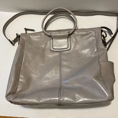 Hobo International Sheila Soft Leather Large Tote Bag Purse Gray - Image 1 of 4