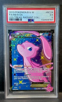 Mew EX RC24/RC25 – PSA 5 – 2013 Legendary Treasures - Radiant Collection – Rare  - Image 1 of 2