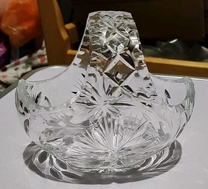 Cut Glass Crystal 15cm Basket - Picture 1 of 3