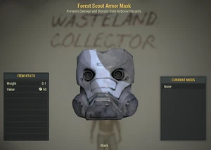 FALLOUT 76 PC Reverse Forest Scout Armor mask (Legacy) - Picture 1 of 1