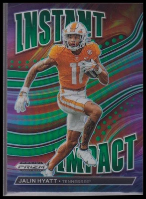 2023 Panini Prizm Draft Picks Jalin Hyatt #II-12 Instant Impact Green - Image 1 of 2