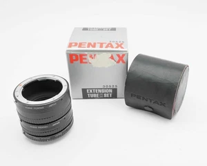 Asahi Pentax K Mount Japan Auto Extension Tube Set 1-2-3 Case Macro PK (#18258) - Picture 1 of 5