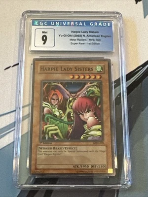 2002 Yu-Gi-Oh! Metal Raiders Harpie Lady Sisters 1st Edition Card MRD-009 CGC 9 - Image 1 of 4