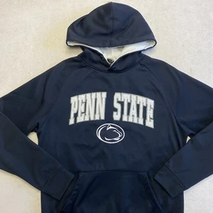 Penn State University Hoodie Men's M Navy Blue Embroidered Stitches Pullover - Picture 1 of 13