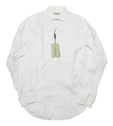 Camicia abito nuova con etichette Burberry London da uomo bianco cotone massiccio $230