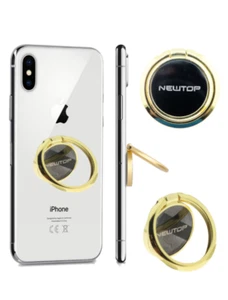 Anello adesivo ruotabile gancio supporto corpo metallo per cellulare L03 Gold - Foto 1 di 2