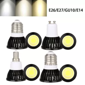 1/6/10pcs COB Dimmable LED Spotlight Bulb E26 E27 GU10 E14 6W 9W 12W Spot Lights - Picture 1 of 16