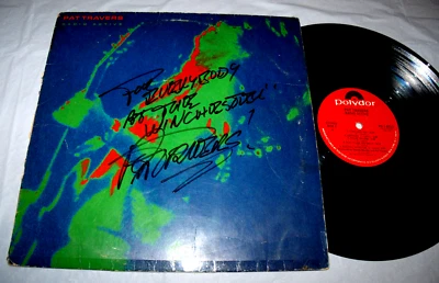 Pat Travers - Radio Active LP SIGNED Rare To The Club The Winchester Cleveland - Image 1 of 3