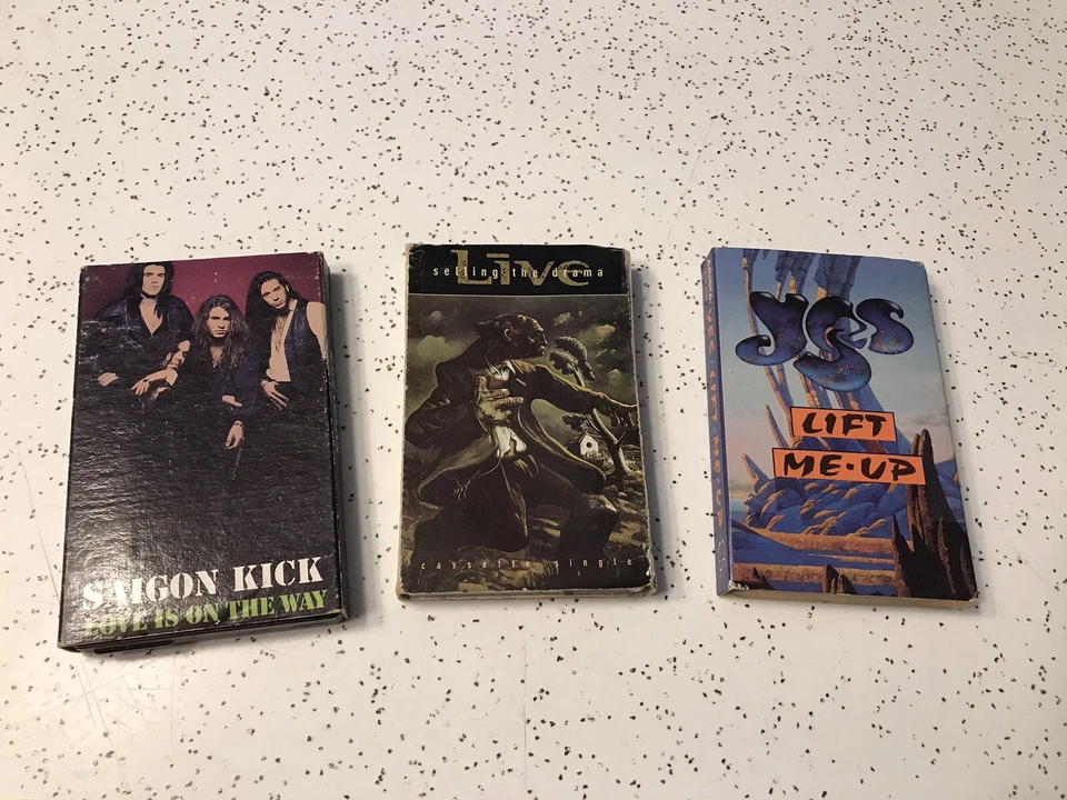 3 Cassette Singles   Saigon Kick   Live   Yes    Good Used Condition - Image 1 of 4