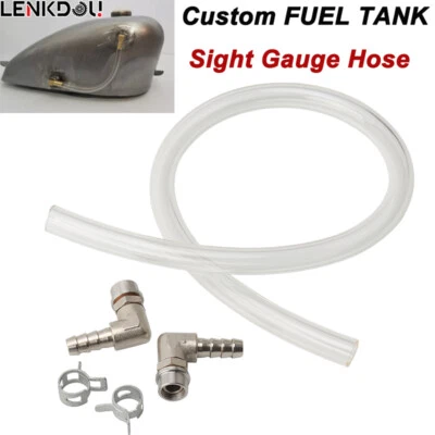 Custom Builder Chopper Bobber Gas Fuel Hose Petrol Tank Sight Gauge For Harley - Image 1 of 4