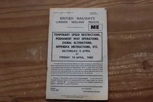 B.R. W.R. WEEKLY T.S.R & PER WAY SIGNAL ALTS & SEC APPENDIX 05.04.1980-18.04.80 - Picture 1 of 3