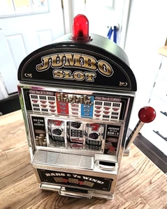 Mini máquina tragamonedas Jackpot Slot con luz y sonido intermitentes - Diversión en casino - Imagen 1 de 7