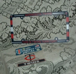 MINNESOTA TWINS 4 INCH DIE CUT DECAL AND SLIM LINE PLASTIC FRAME 6" X 12" NEW - Picture 1 of 1