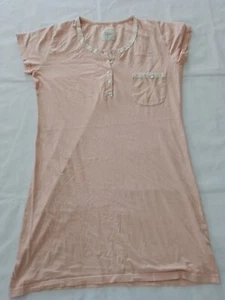 Ladies Nightie Primark Size S Short Sleeve Lace Detail Dotted Pink 22351 - Picture 1 of 16
