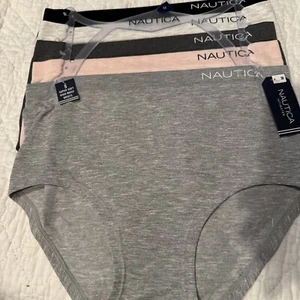 NAUTICA WOMEN’S SUPER SOFT HIGH WAIST BRIEF PANTIES UNDERWEAR 5 PACK MEDIUM - Picture 1 of 13