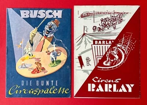 2 x Zirkus Programm Circus Barley 1952 und Zirkus Busch 1957 ( F23889 - Bild 1 von 11