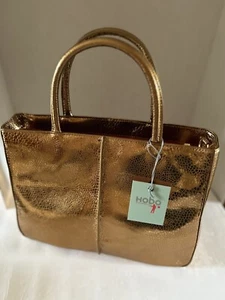 Hobo International Bronze Tote All Leather Crossbody Gold Retail $238 NWT - Picture 1 of 8