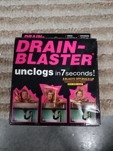 Vintage DRAIN BLASTER Unclogs in 7 Seconds No Chemicals Original Box USA Made - Picture 1 of 8
