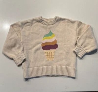 Suéter Pullover Suave Colección Tea Talla XS 2-3 Helado Retro Divertido Artístico Foto 1 de 4