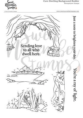 Sweet November Stamps, clear stamp, Cave Dwelling Background Builder