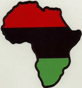 "Große RASTA AFRIKA KARTE (RBG) bestickter Aufnäher 6,5""x6" - Bild 1 von 2