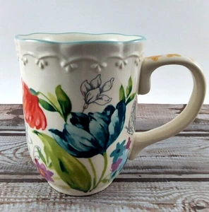 Taza de café The Pioneer Woman ramo floreciente gres mariposa floral ~ 14 oz - Imagen 1 de 8