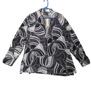 NWT Chicos Travelers Cardigan Womens 4 (XXL)Butterfly Jacket Open Front Stretch - Picture 1 of 13