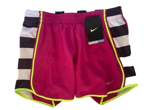 NEW NIKE [XS] Women's DRI-FIT 3.0'' Run/Yoga Shorts-Magenta/Printed 507792-678 - Picture 1 of 2