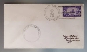US cover signed naval censor ww2 New Foundland mailed to Lackawanna 1941 wwii - Picture 1 of 2