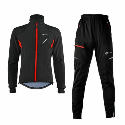 RockBros Outdoor Winter Thermal Jacket and Jersey Windproof Coat Black - Image 1 of 4