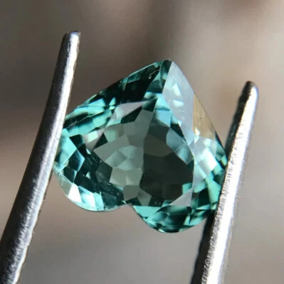 Corazón Turmalina Natural Indicolite Azul 8 mm, Turmalina Para Joyería Foto 1 de 4