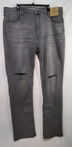 Men's Foundry Big Man Athletic Fit Advance Flex 360° Distressed Knee Rip Jeans - Picture 1 of 6