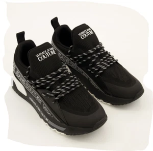 Auténticas zapatillas Versace Jeans Couture para hombre negras fondo dinámico £185 - Imagen 1 de 12