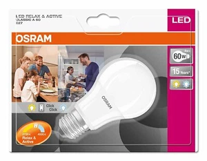 Osram LED Relax & Active Birnenform 8W = 60W E27 matt 806lm warmweiß & kaltweiß - Bild 1 von 2
