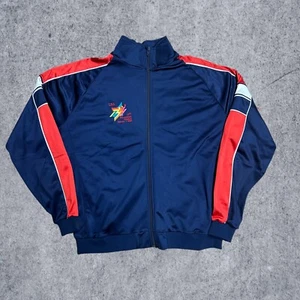 Vintage 80's Dunlop USA Olympics Jacket Maccabiah XL Blue - Picture 1 of 4