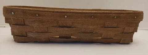 Vintage 1985 LONGABERGER Basket Cracker Basket Signed MEC 85 Cover