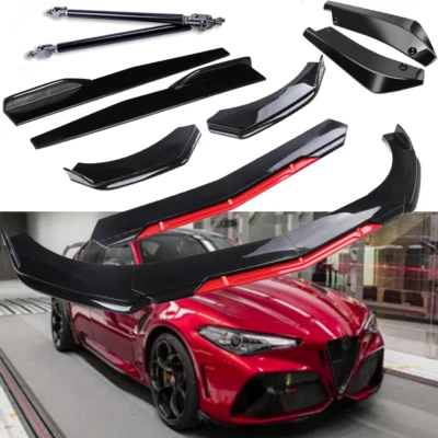 For Alfa Romeo Giulia GTA Front Rear Bumper Lip Spoiler Splitter Body Kits G N Foto 1 de 4
