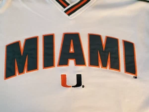 Vtg University of Miami Hurricanes Athletic V-Neck Sweatshirt Lee Sport Mens XL - Picture 1 of 6