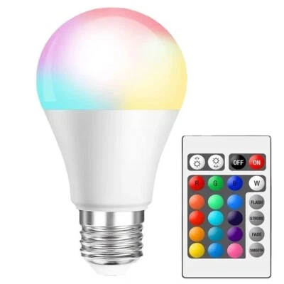 6 Colors RGB Bulb LED Multicolor Bulb E27 Base 220V Household Lighting Dimmable - Image 1 of 4