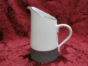 Block Midnight, Portugal, Black/White w/ Platinum: Creamer / Cream Pitcher - Picture 1 of 2