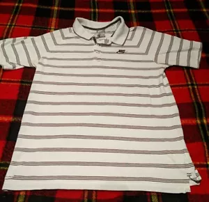 Polo Nike Sportswear vintage uomo a righe con logo ricamato manica corta taglia M - Foto 1 di 6