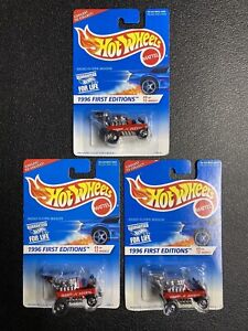1996 First Editions Hot Wheels RADIO FLYER WAGON #374 Lot of 3
