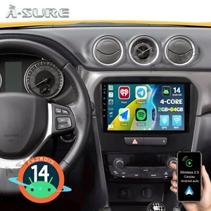 2+64GB Android 14 Stereo Radio GPS 9'' For Suzuki Vitara 2015-2024 Apple CarPlay - Picture 1 of 14