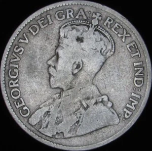 1928 VG Canada Silver 25 Cents - KM# 24A - JG - Picture 1 of 2