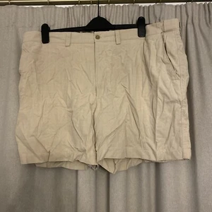 Mens Blue harbour M&S Beige Lightweight Check Shorts 42” Waist - Picture 1 of 2