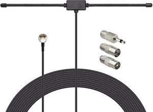 FM Radio Dipole Antenna 75Ohm F & 3.5mm for AV Audio Video Home Theater Receiver - Picture 1 of 20