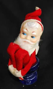 Vintage Raro Elfo Babbo Natale Ginocchiera Su Mensola Sitter 9"-Ornamento Natalizio - Foto 1 di 10