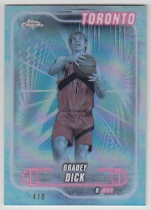 2024-25 Topps Chrome Basketball Gradey Dick #92 Frozen Fractor RC -4/0 SSP - Picture 1 of 2