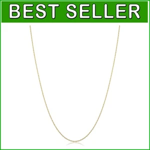 Elegante 10K Gelbgold Seil Kette Halskette - dünn & leicht (0,7mm-1,3mm) - Bild 1 von 9