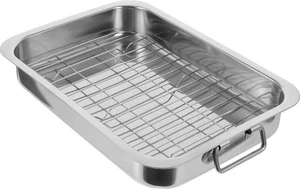 Cabilock Stainless Steel Roasting Pan: Nonstick Deep Baking Pans Turkey Roaster - Picture 1 of 12